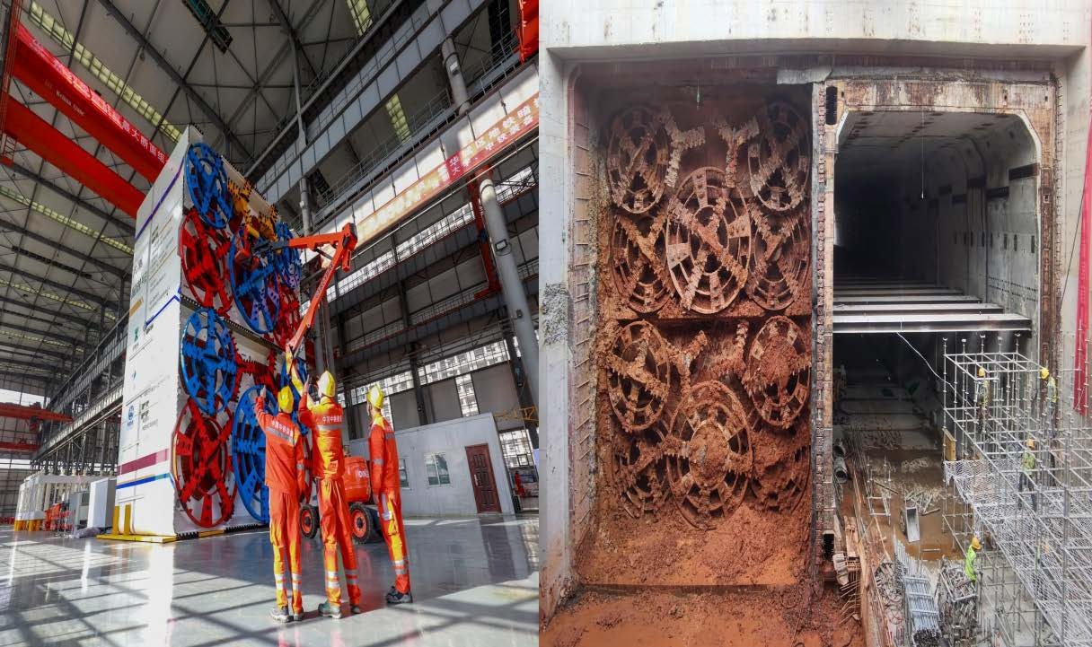 Shenzhen Metro 13.54m x 11.29m Super-Large Rectangular Jacking Machine